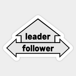 Arrows - Text Art - Leader & Follower Sticker